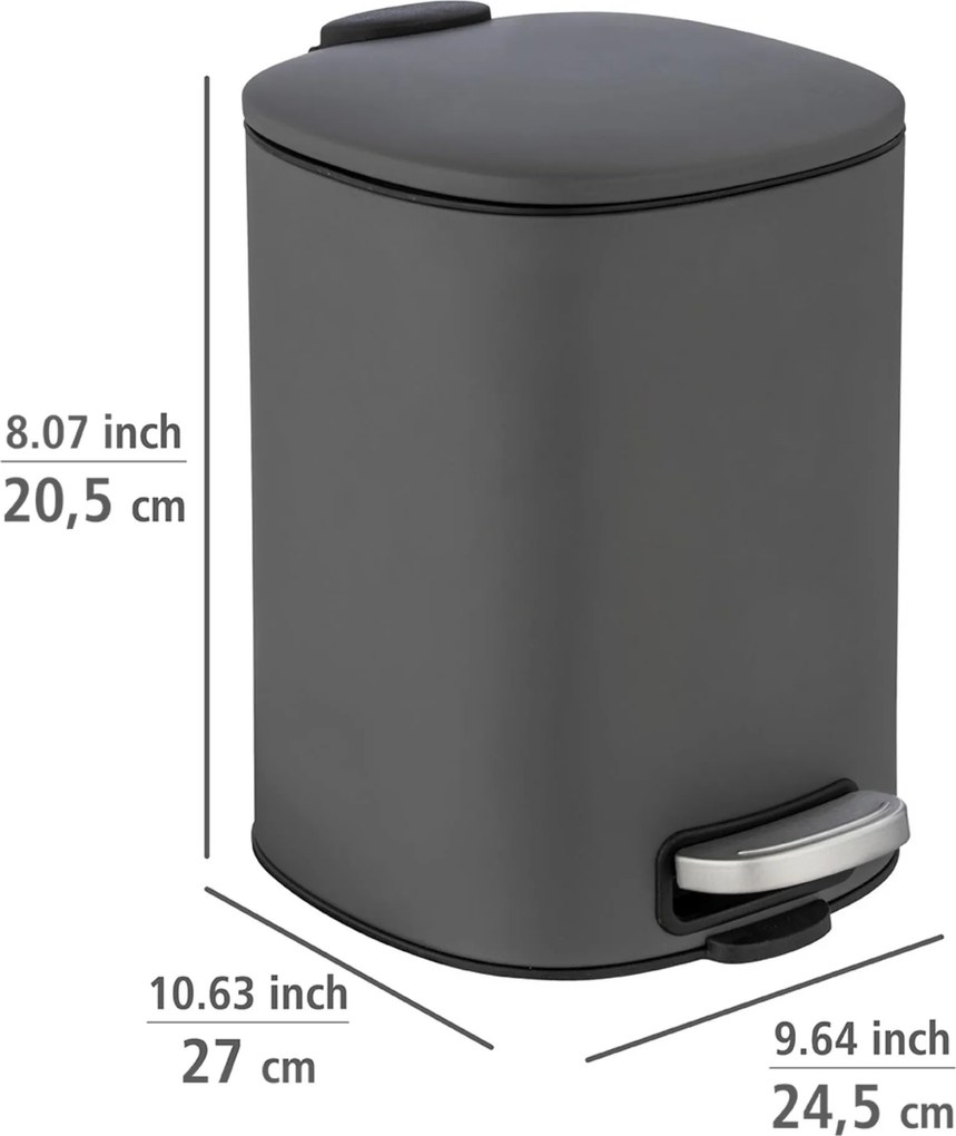 Kosz na śmieci ALASSIO, z pedałem i funkcją Easy-Close, 5 L,WENKO