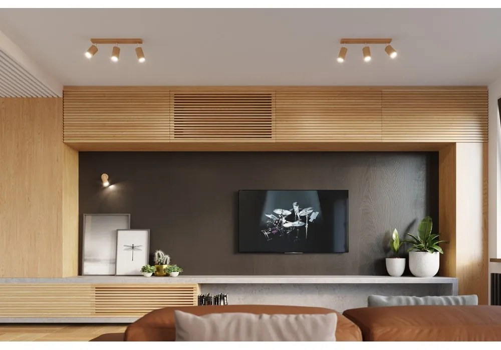 Drewniana lampa sufitowa Sollux Ludwik