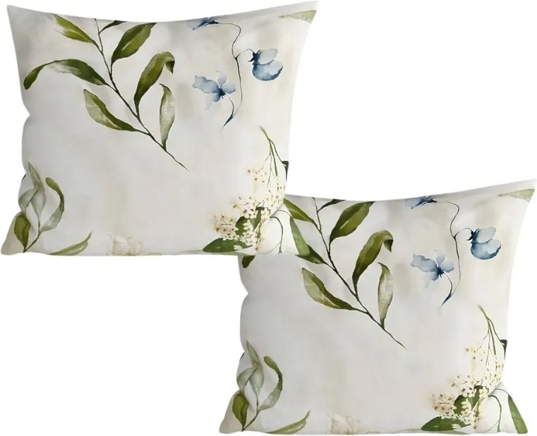 Zestaw 2 szt. dekoracyjnych poszewek na poduszkę z mikrofibry KARDA 45x45 cm, biały