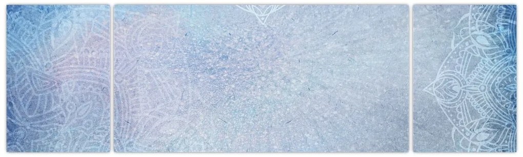 Obraz - Mandale w niebieskim (170x50 cm)