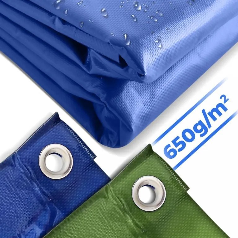 JAGO Plandeka 650 g/m², aluminiowe oczka, niebieska, 4 x 7 m
