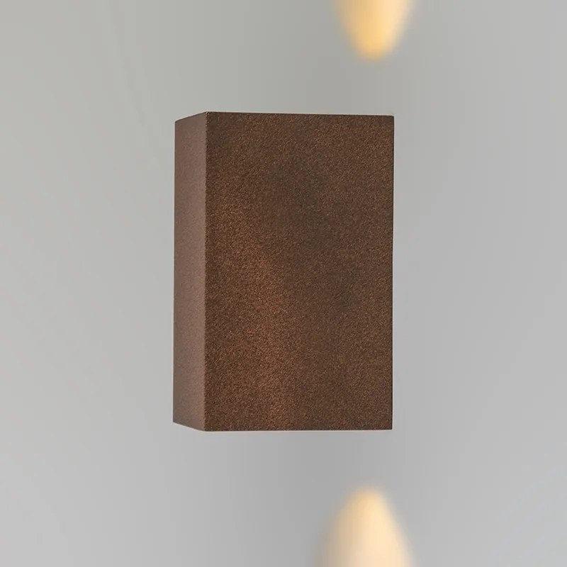 Zewnetrzna Zestaw 2 lamp ściennych w stylu industrialnym brązowo-rdzawy 2-światła IP44 - BalenoWiejski/ Rustykalny / Vintage Oswietlenie zewnetrzne