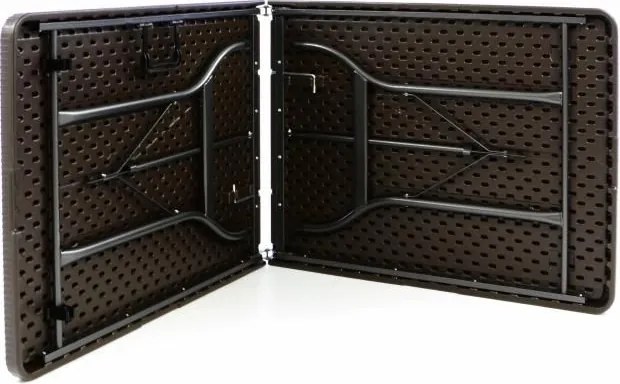 Ogrodowy stół składany z ratanowym wzorem - 180 x 75 cm