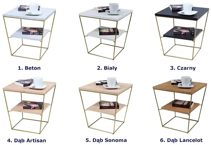 Stolik kawowy w stylu glamour czarny Z5-E68