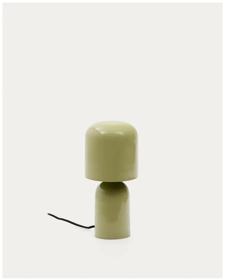 Zielona lampa stołowa z metalowym kloszem (wysokość 28 cm) Monze – Kave Home