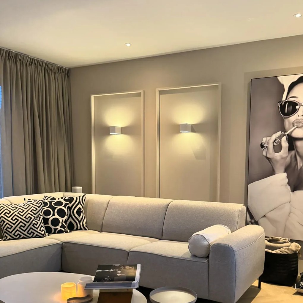 Nowoczesna lampa ścienna biała - Transfer