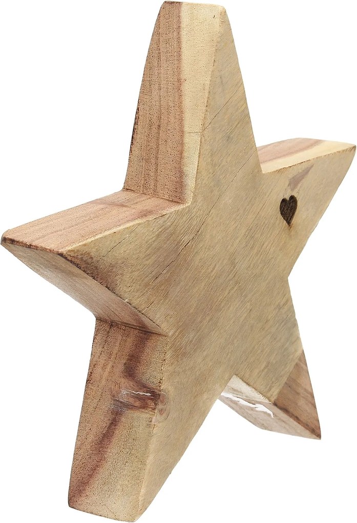 Dekoracja Wooden Star II 20x4x20 cm