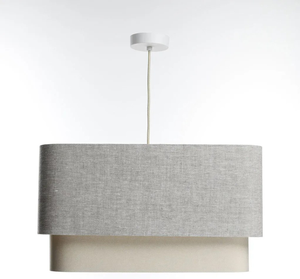 Lampa wisząca KWADRO DUO 004 51x47cm szara/beżowa BPS KONCEPT