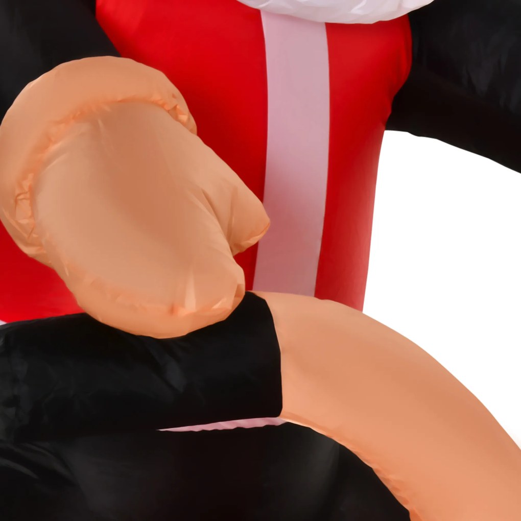 Nadmuchiwany Święty Mikołaj na motocyklu 150 cm Santa Claus prezent LED | Aosom.pl