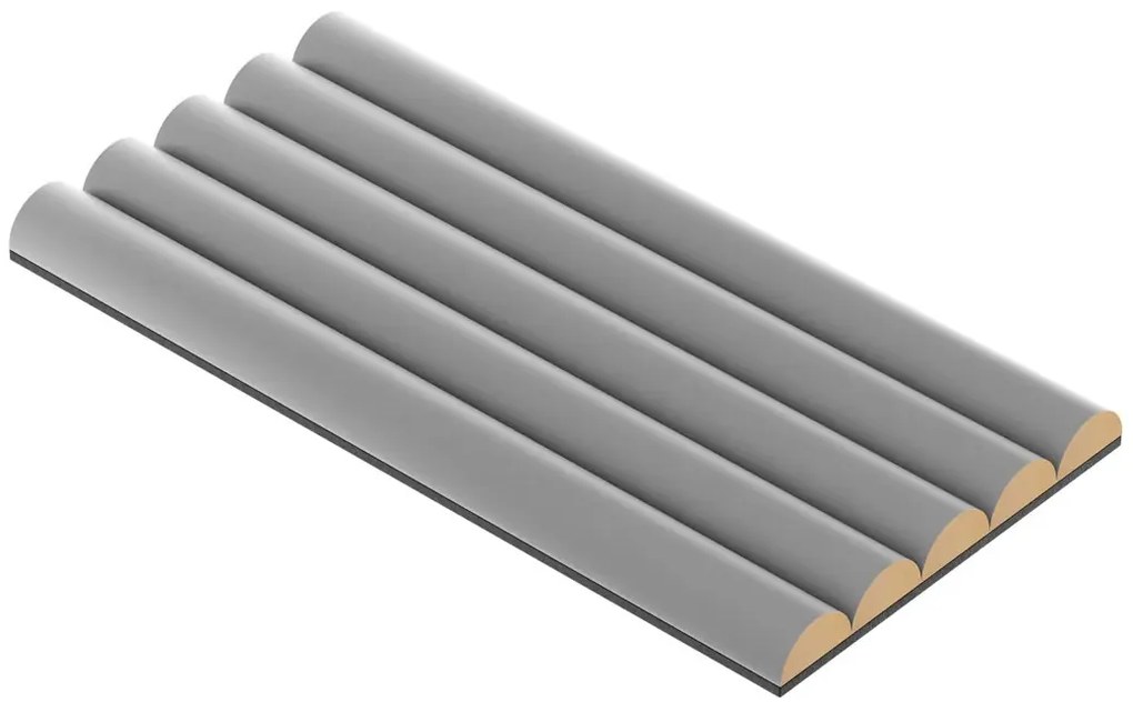 Szary ryflowany panel ścienny L3-W37