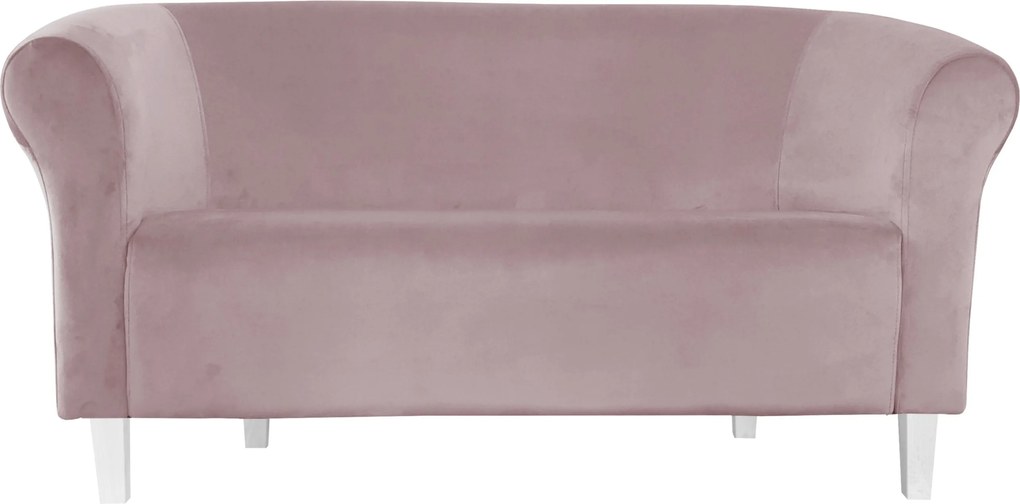 Sofa Milo tkanina Welur wygodna sofa tapicerowana do salonu i poczekalni : Kolor nogi - Biała, Kolor tkaniny - VELVET - MG55, Typ tkaniny - Velvet, Wysokość nogi - 15 cm