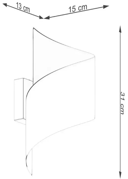 Minimalistyczny czarny metalowy kinkiet R0-R89