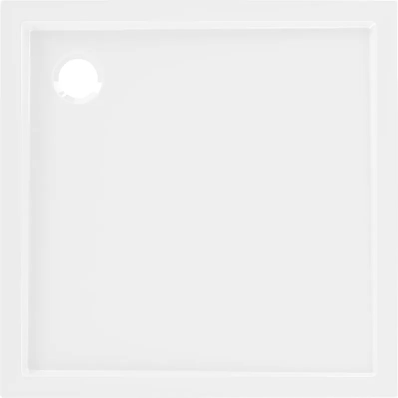 Mexen Flow brodzik kwadratowy slim 100 x 100 cm, biały połysk - 46S101010
