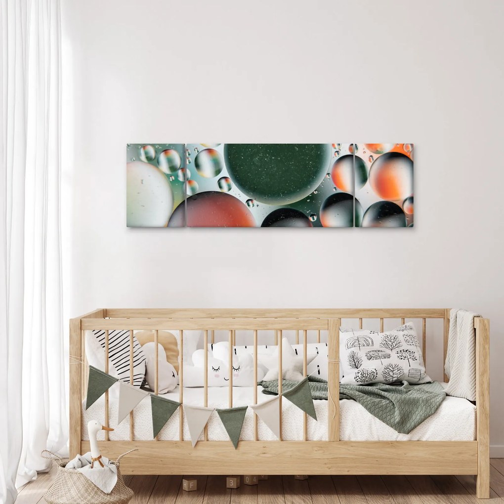 Obraz abstrakcji - bąbelki (170x50 cm)