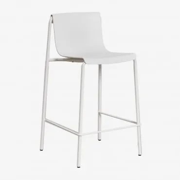 Wysoki Stołek Ogrodowy Z Polipropylenu Ismene Gardenia Biel & ↑65 Cm - Sklum