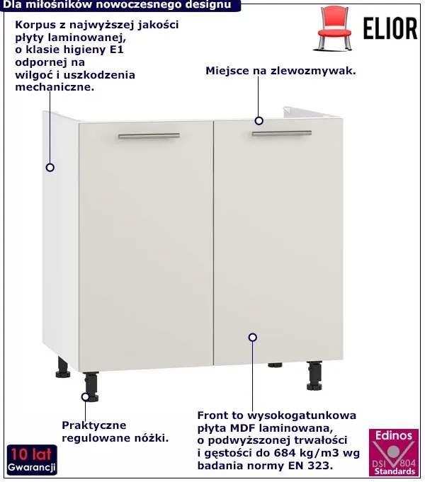 Szafka pod zlewozmywak kaszmirowa A7-K01