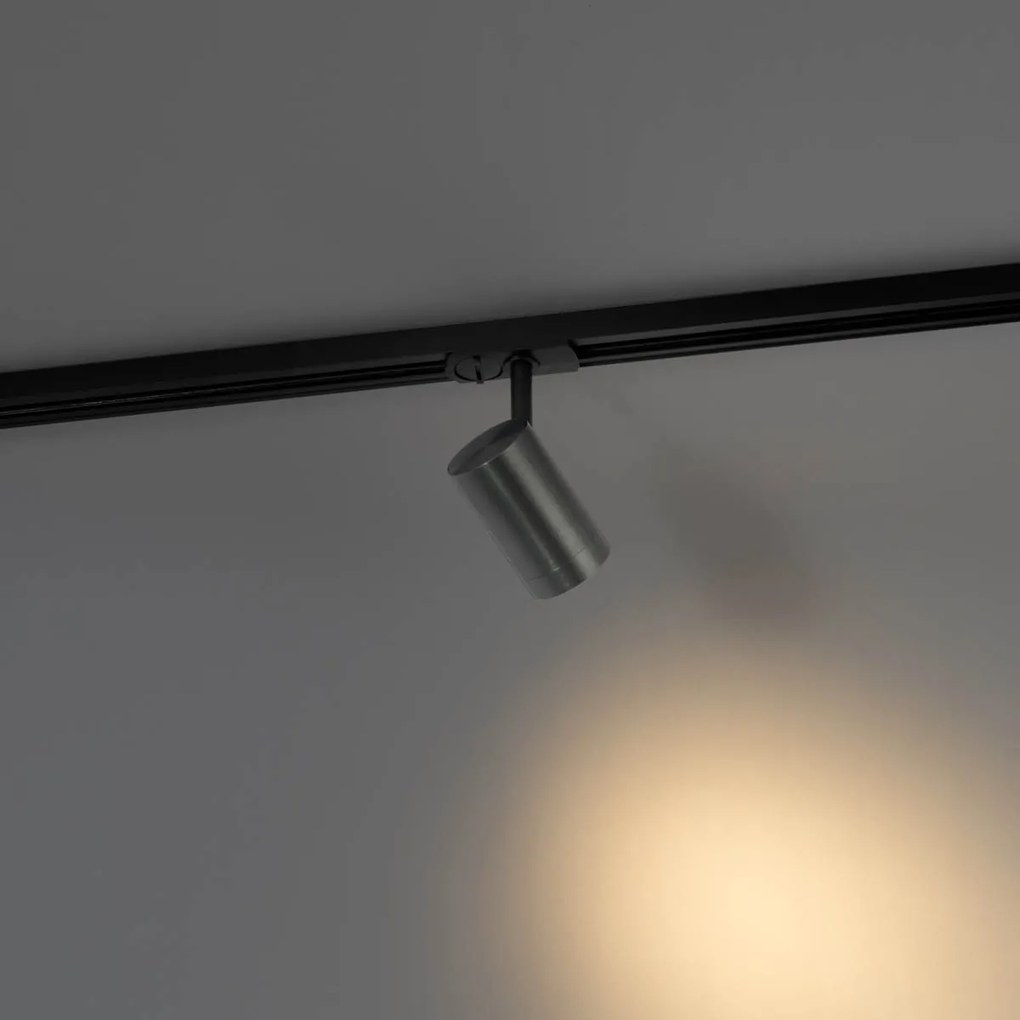 Nowoczesny reflektor szynowy w kolorze gunmetal do systemu szynowego jednofazowego - Iconic Jeana