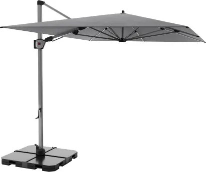 HYPERION 330 x 240 PRESTIGE - luksusowy huśtawkowy parasol ogrodowy z bocznym drążkiem : Kolor parasola - Jasnoszary