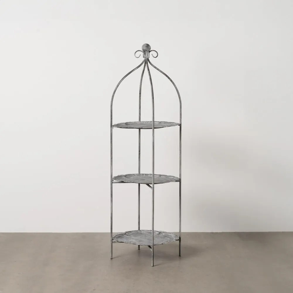 Szary metalowy regał 45x144x45 cm Mireille – Ixia