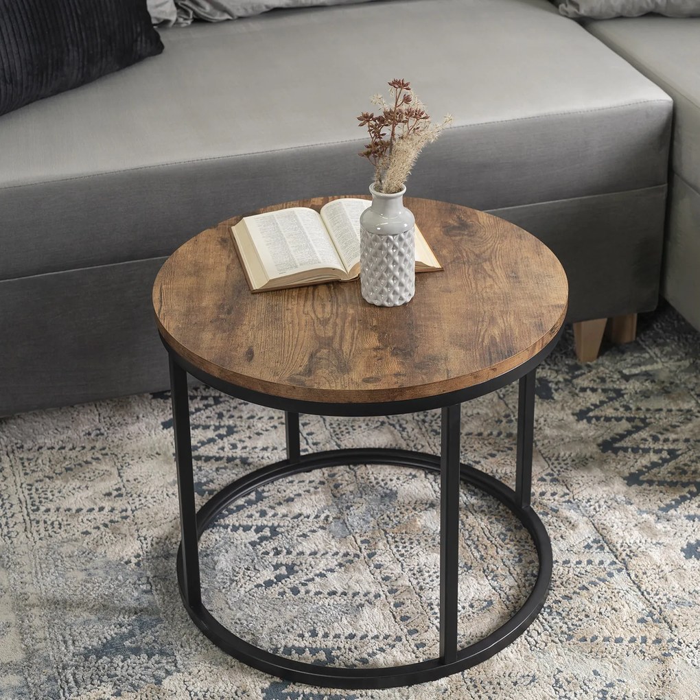 Stolik Kawowy TIM 53 cm Dąb Rustykalny Nowoczesny Loft