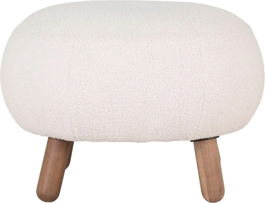 Kremowy fotel z podnóżkiem Savona – House Nordic