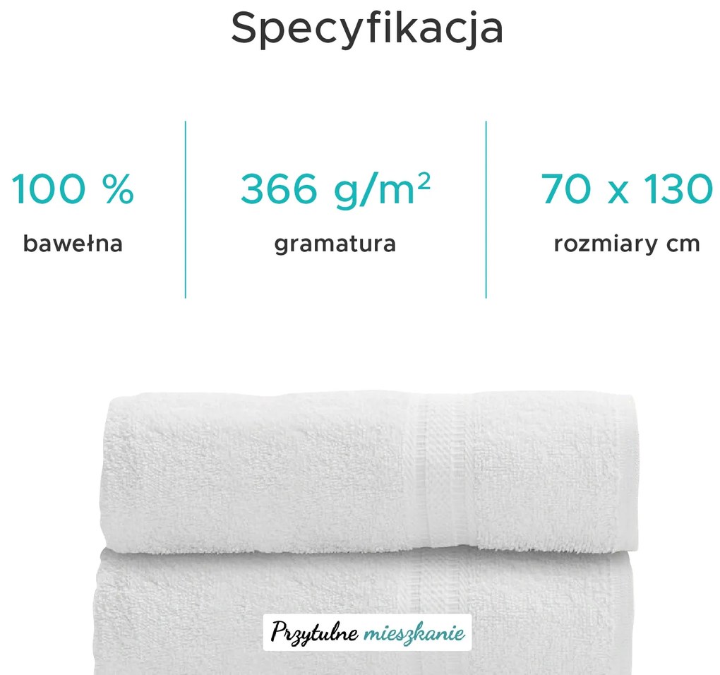 Ręcznik kąpielowy BIBAZ 70x130 cm antracyt, 100% bawełna