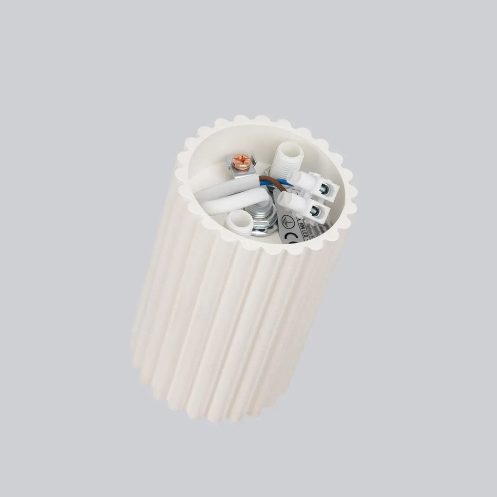 Plafon KARBON 10 beżowy ryflowany SOLLUX  LIGHTING