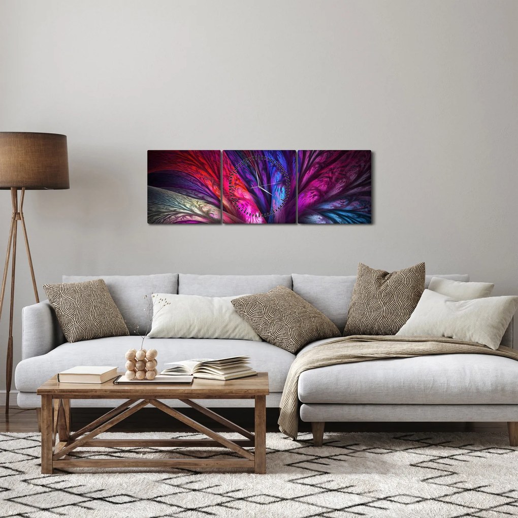 Abstrakcyjny obraz drzewa (z zegarem) (90x30 cm)