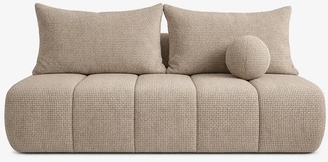 Sofa z Funkcją Spania SARIA Beżowa Szenil Nowoczesna