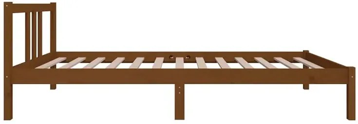 Drewniane łóżko pojedyncze miodowy brąz 90x200 cm - Carla 3X