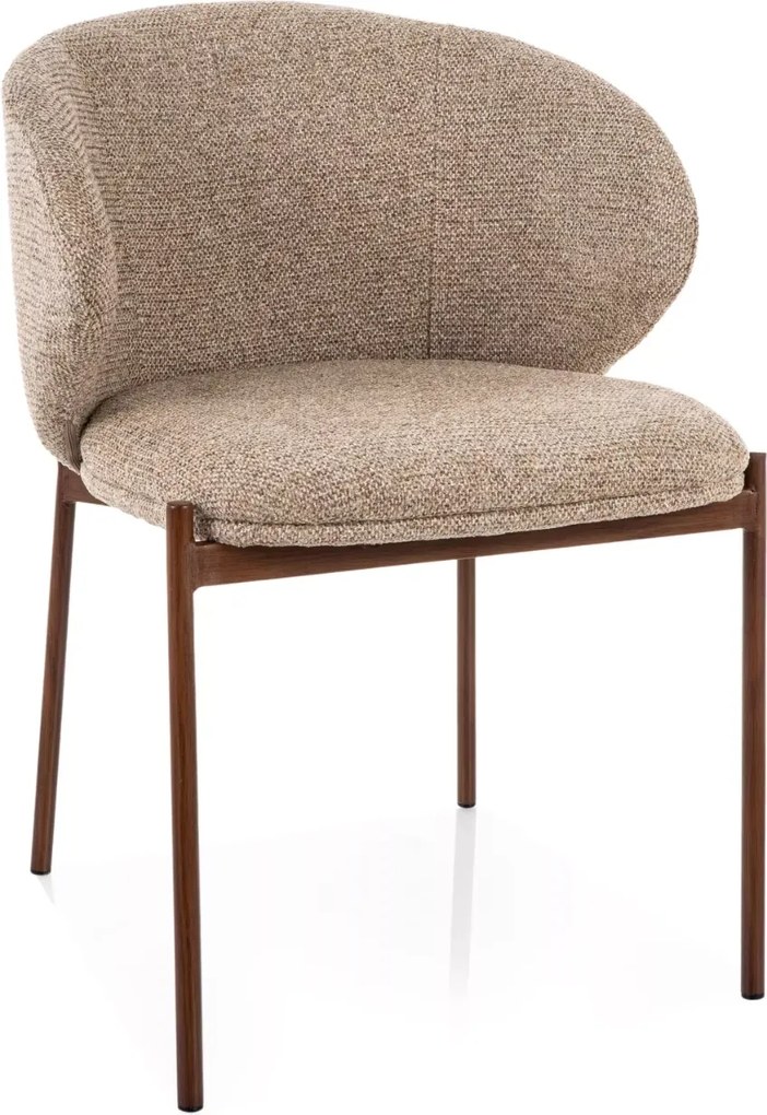 Krzesło do jadalni KIOTO, orzech/beżowy