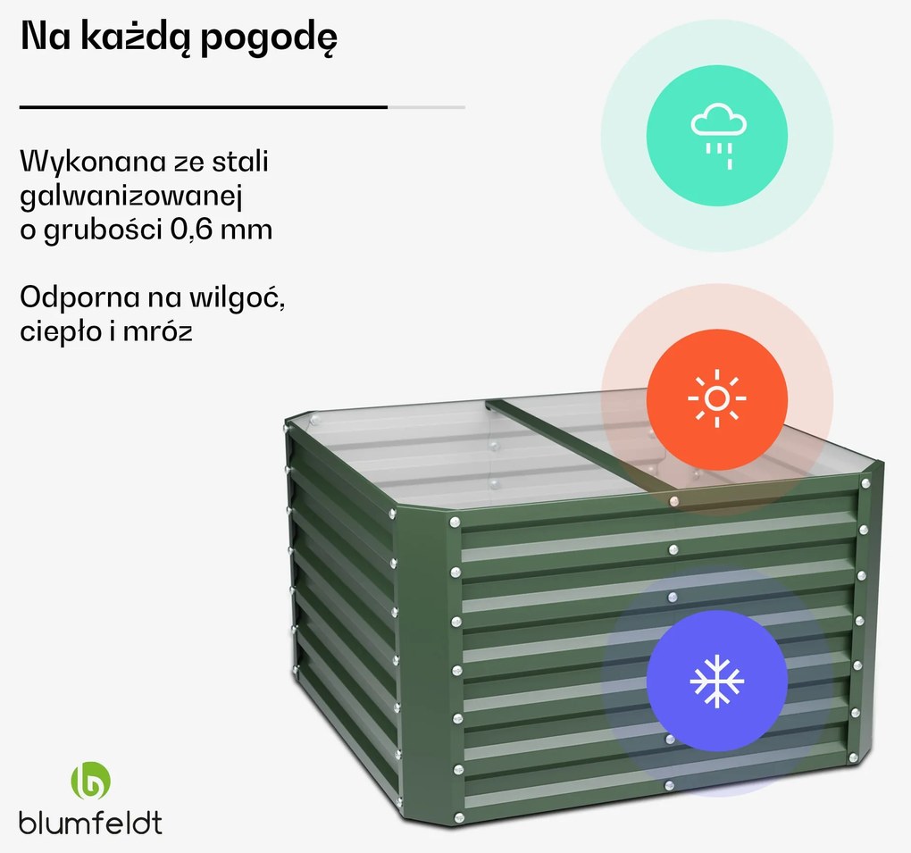 Blumfeldt High Grow Straight grządka podwyższona, 600 l