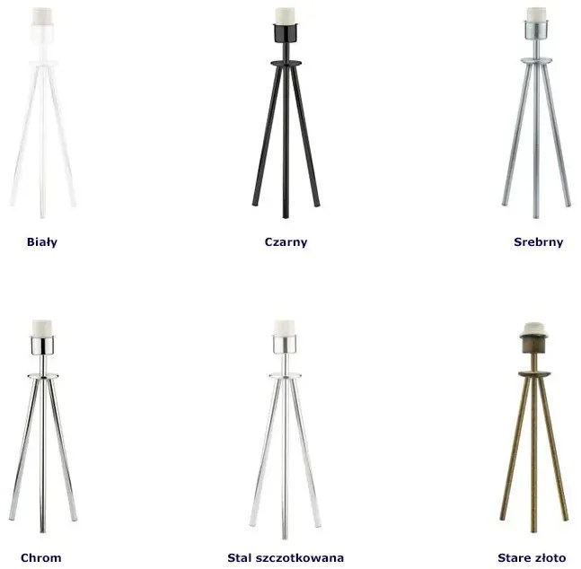 Lampka stołowa trójnóg na białym stelażu - C5-H72