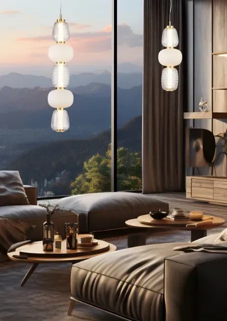 Lampa wisząca led w stylu glamour - 5X K386 B1-T17