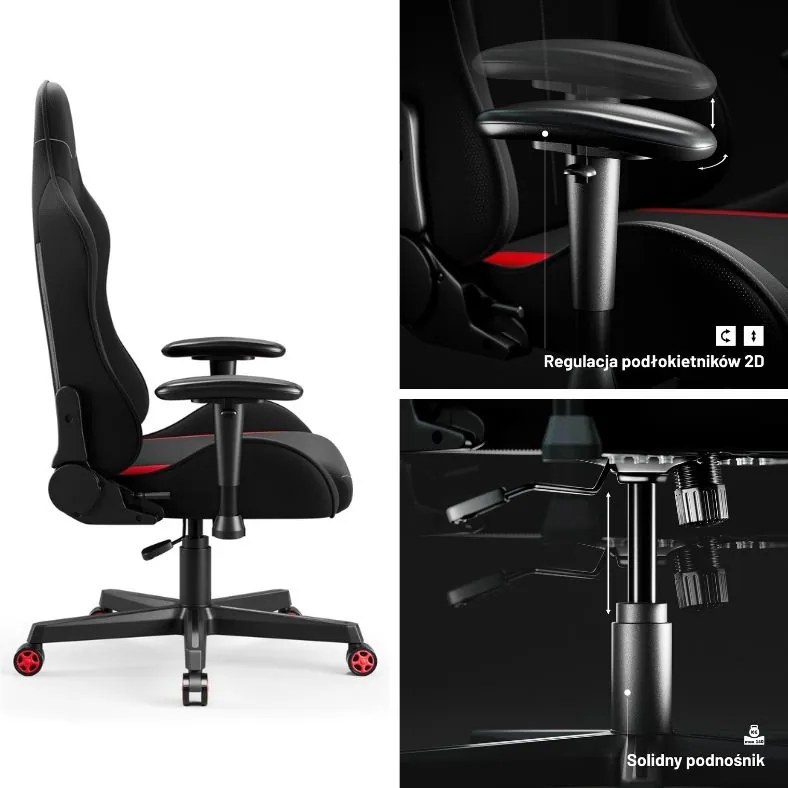 Fotel do gamingu Diablo X-St4rter czarno-czerwony