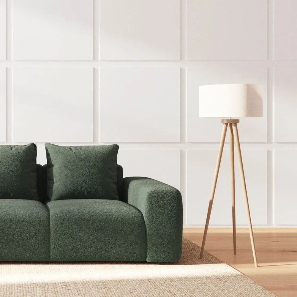 Zielona sofa z materiału bouclé 287 cm Monce – Rodier