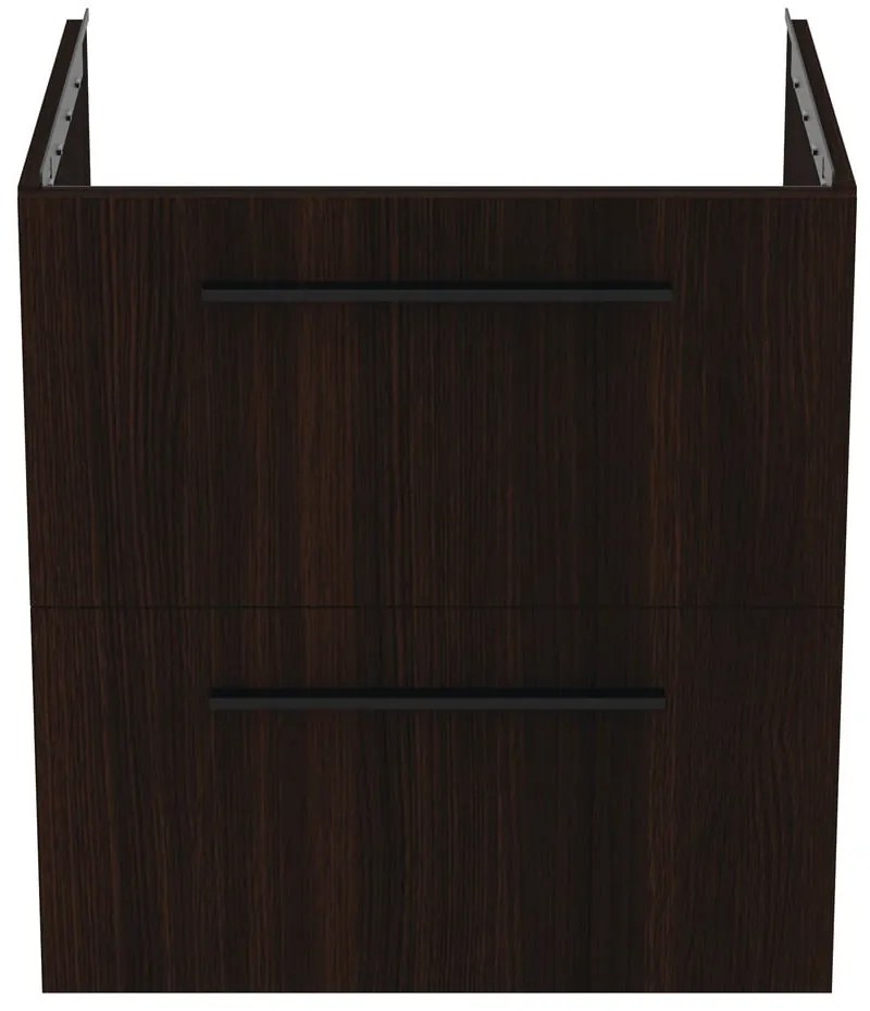 Ciemnobrązowa wisząca szafka pod umywalkę w dekorze dębu 60x63 cm i.Life B – Ideal Standard