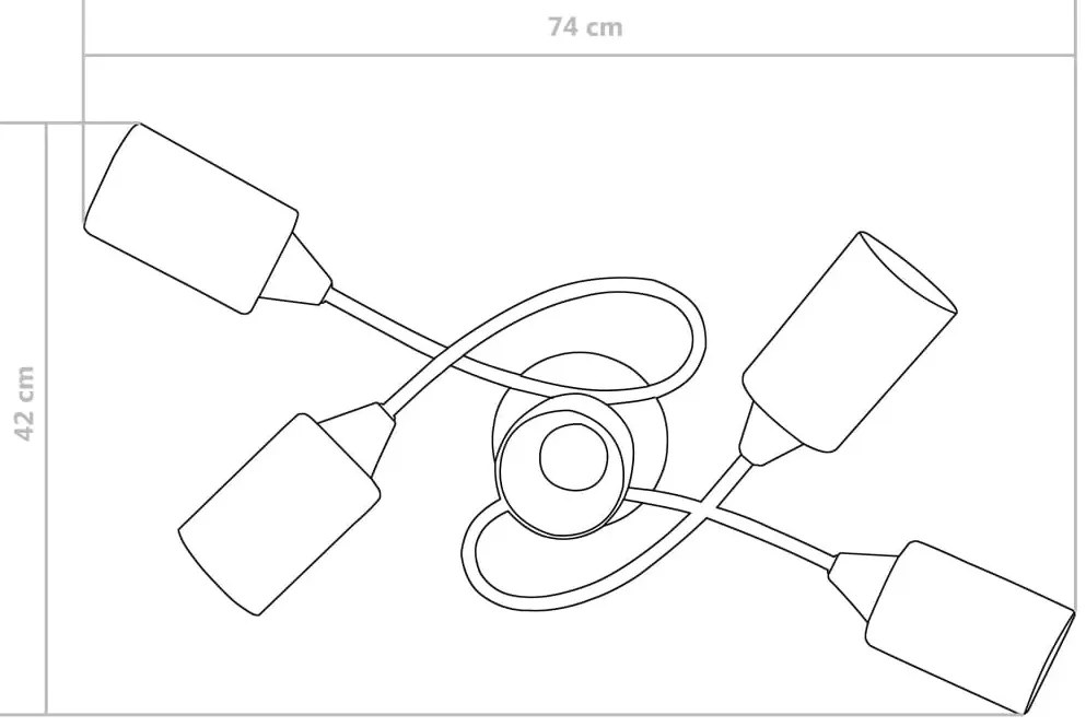 Ceramiczna lampa sufitowa z długimi kloszami - EX216 L8-K34