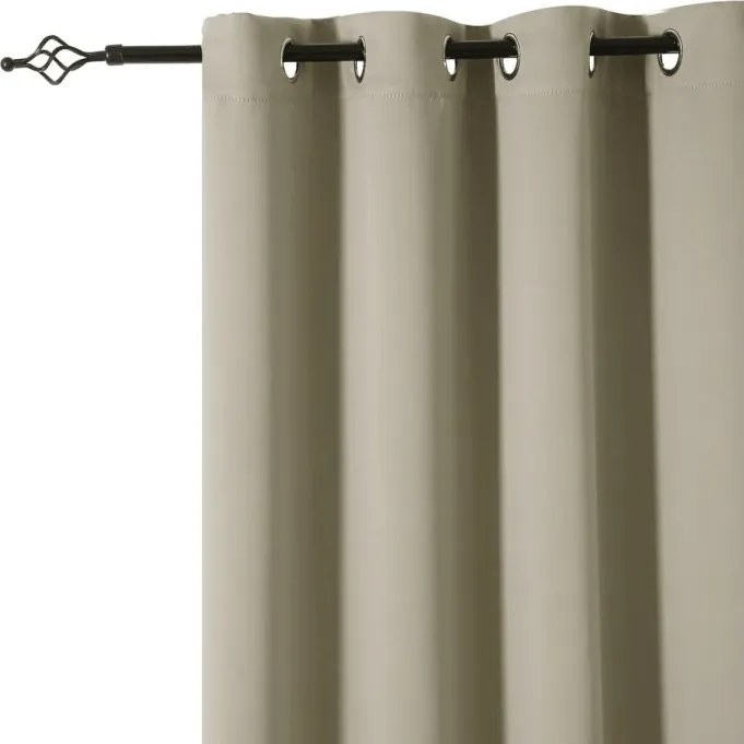 Zasłona OXFORD 140x250 cm, jasnobeżowy Zawieszanie: Metalowe pierścienie