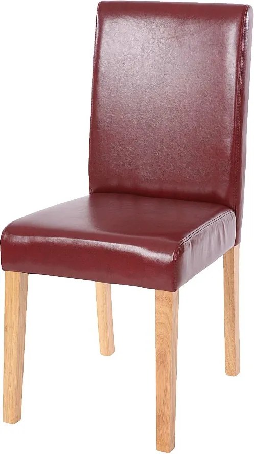 Krzesło do jadalni Littau,  czerwono-brązowy, jasne nogi