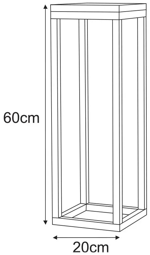 Industrialny metalowy stojak na kwiaty 60 cm Biały