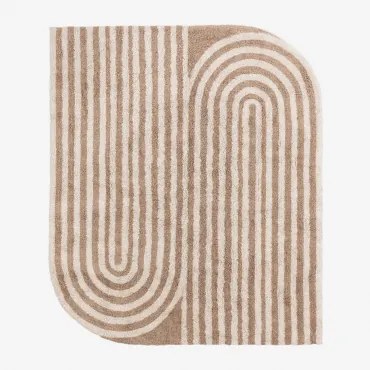 Dywan Nieregularny 160x245 Cm Z Bawełny Yasmiin Kolory Naturalne - Sklum