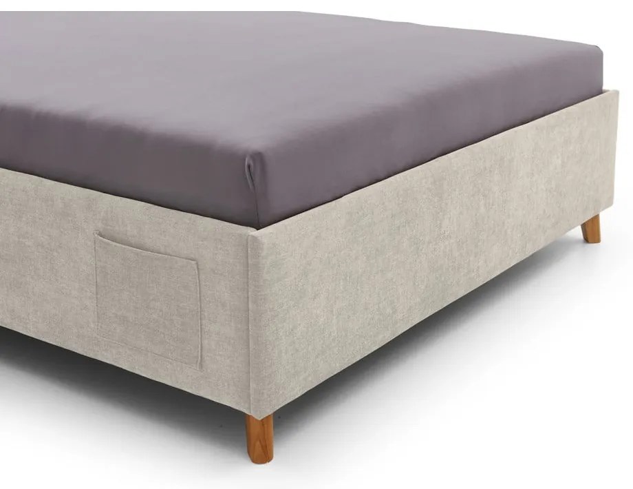 Beżowe tapicerowane łóżko dziecięce bez stelaża 90x200 cm Fun – Meise Möbel