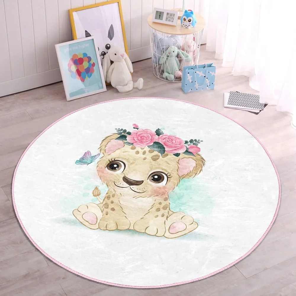 Biały dywan dziecięcy ø 100 cm Comfort – Mila Home