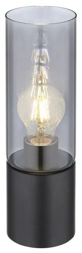 Globo 21000TB - Lampa stołowa dotykowa ANNIKA 1xE27/25W/230V śr. 9 cm czarna