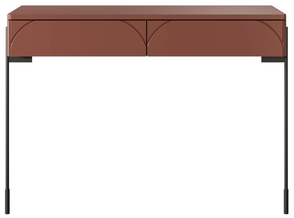 Toaletka Sonatia 100 cm z dwoma szufladami - burgund