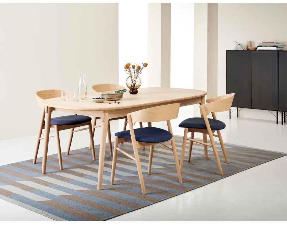 Rozkładany stół z dodatkowym blatem z litego drewna dębowego 106x184 cm Miro – Hammel Furniture