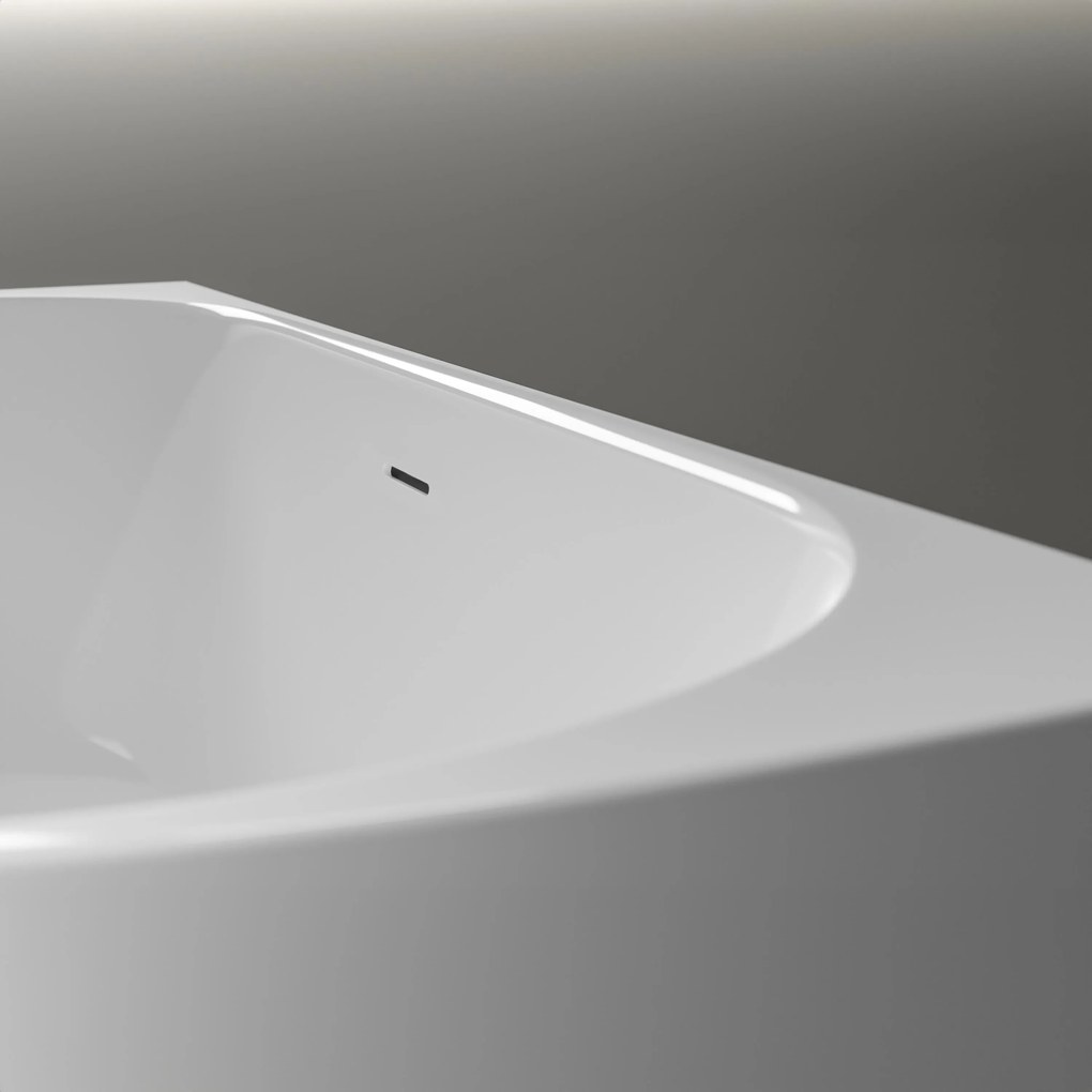 Halb freistehende Badewanne LENA