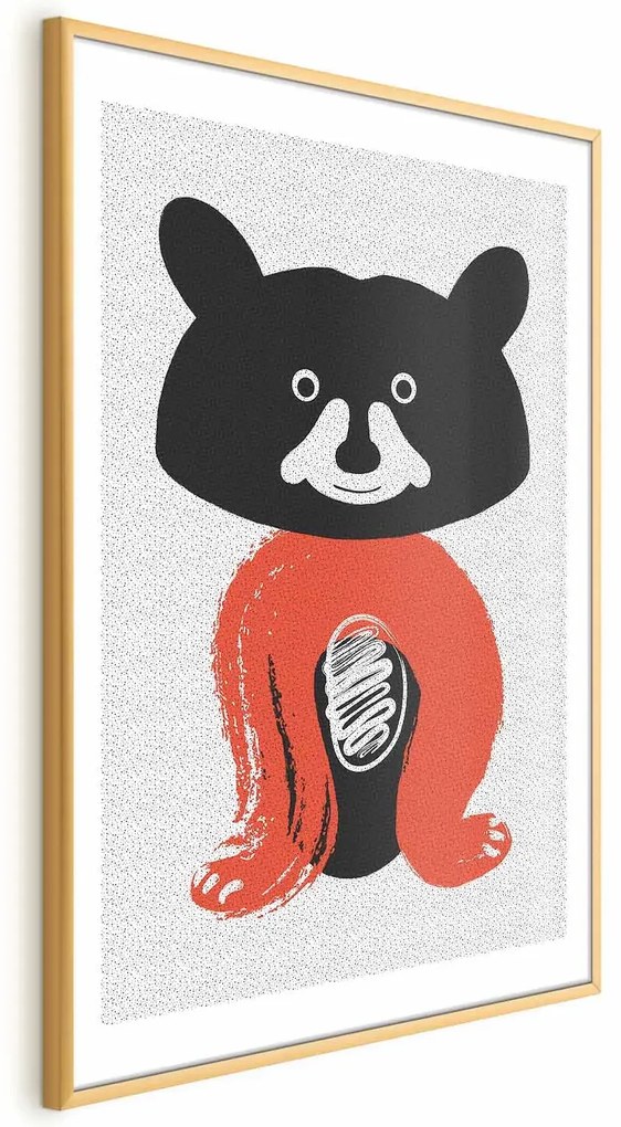 Plakat Sympatyczny szop 29,7x42 cm z ramą złotą z marginesem ARTGEIST B