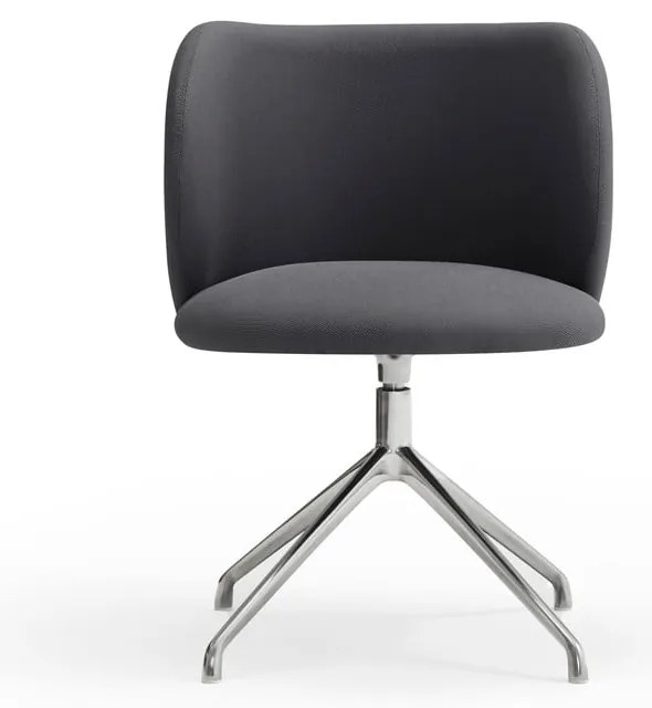 Ciemnoszary tapicerowany fotel jadalniany Mogi – Teulat